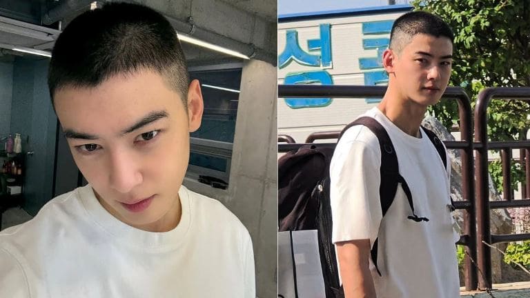 Ча Ын У Чха Ыну армия фото Cha Eun Woo military enlists